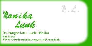 monika lunk business card